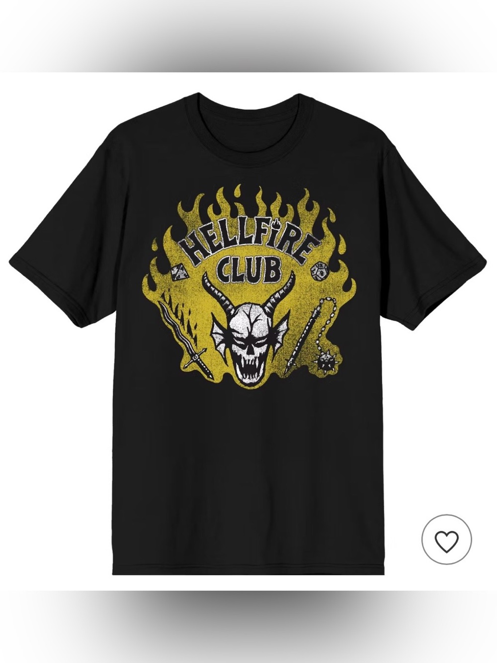 Women's Stranger Things Retro Hellfire Club Logo T-Shirt Netflix Sz L